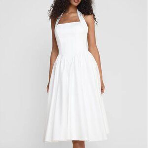Leau Hart Halter Corset Midi Dress- Medium